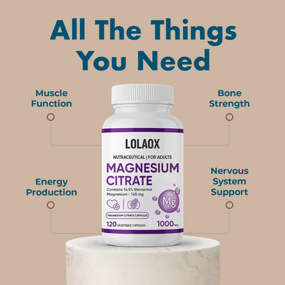 Magnesium Citrate 120 Vegetable Capsules